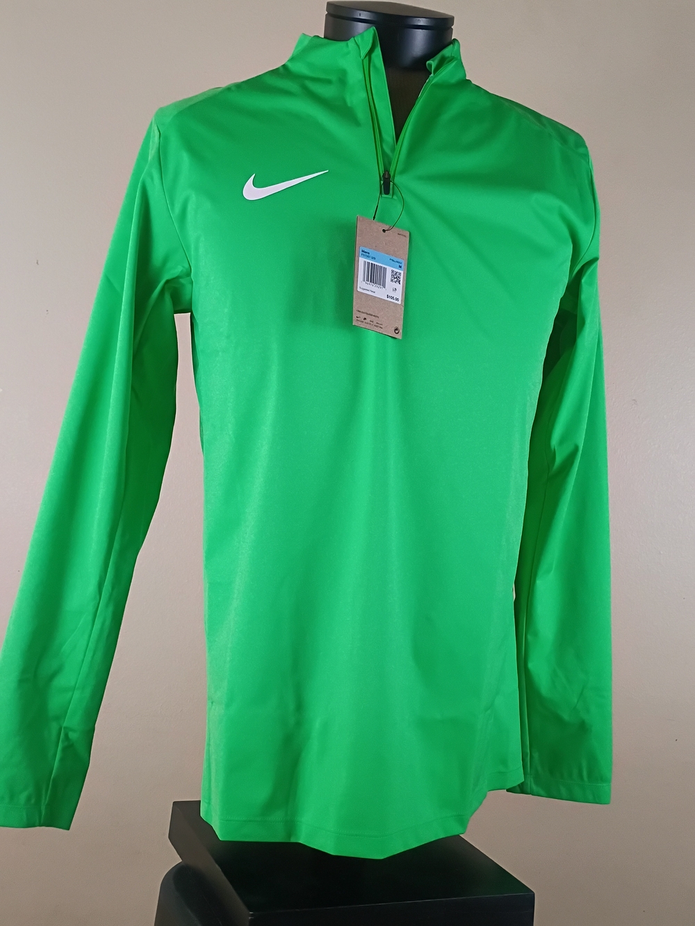 Nike Mens Storm-FIT Soccer Drill Green Quarter Zip FD7587-329 - NWT Medium $105